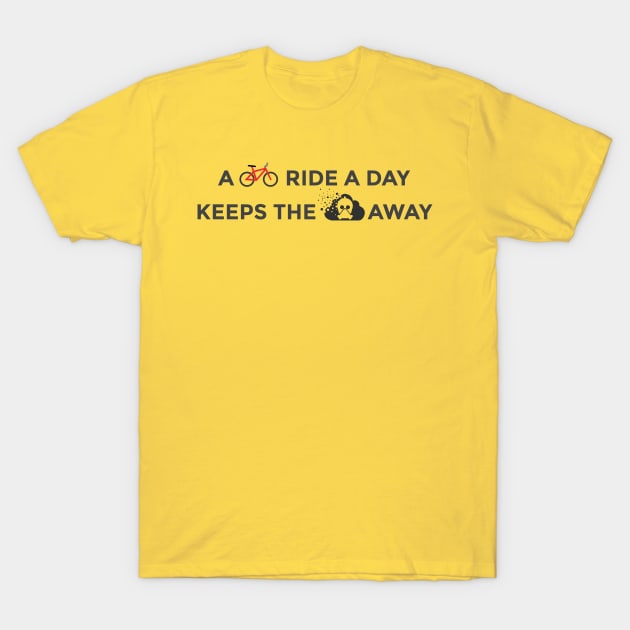 A bike ride a day keeps the pollution away T-Shirt by AO01